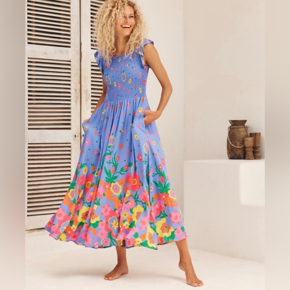 Abbie Dress In Lavender Meadow Maxi Dress size 10 AUS/ 6 US